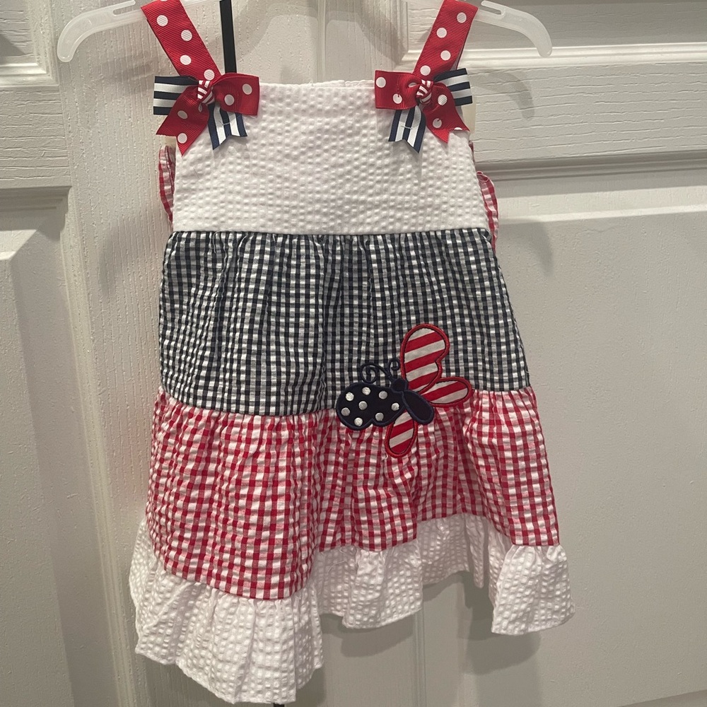 Red white and blue dress